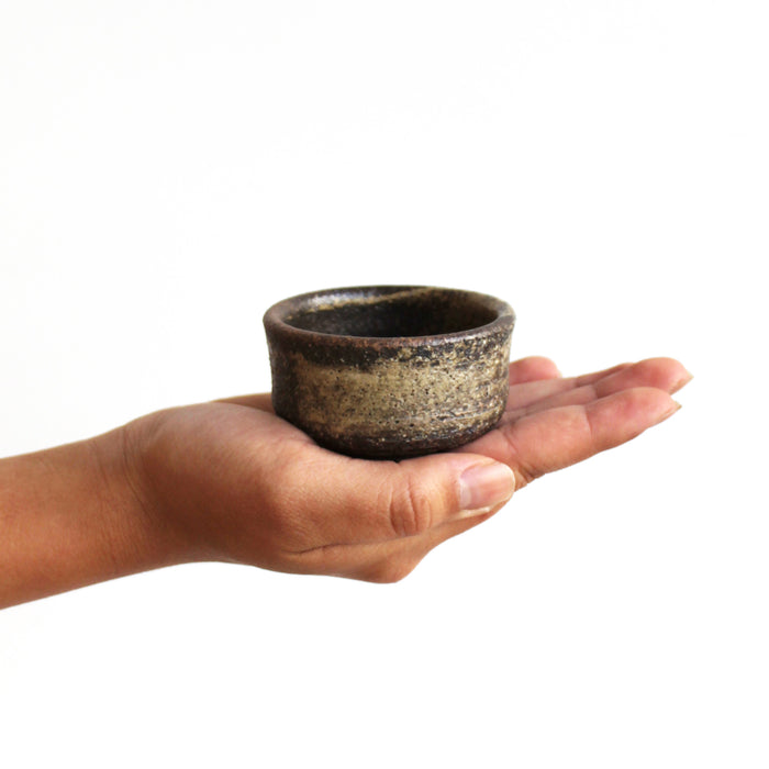 Kurokaki Tokkuri Sake Server and Cup Set