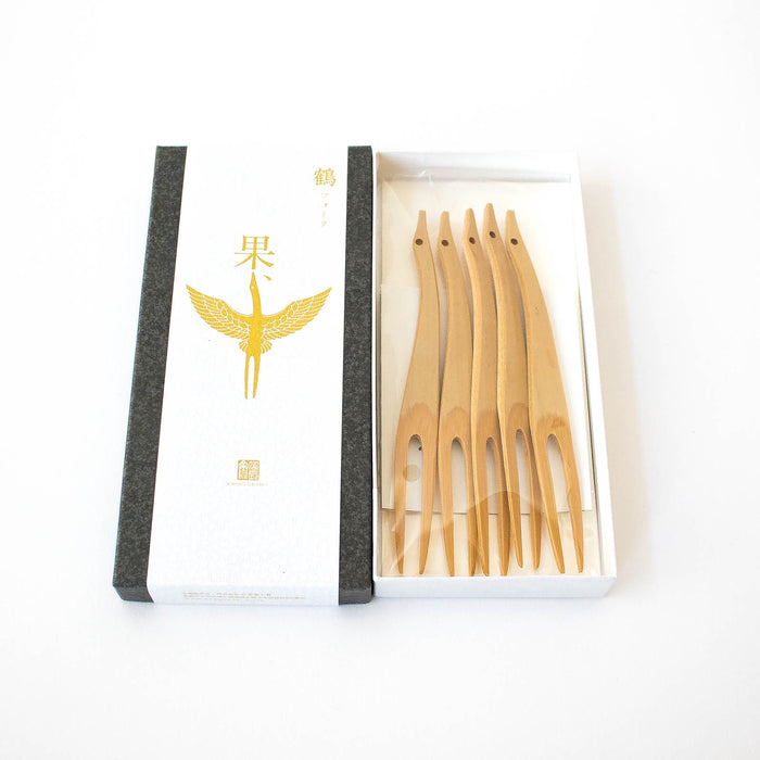 Kyoto Bamboo Tori Dessert Fork (Set of 5)