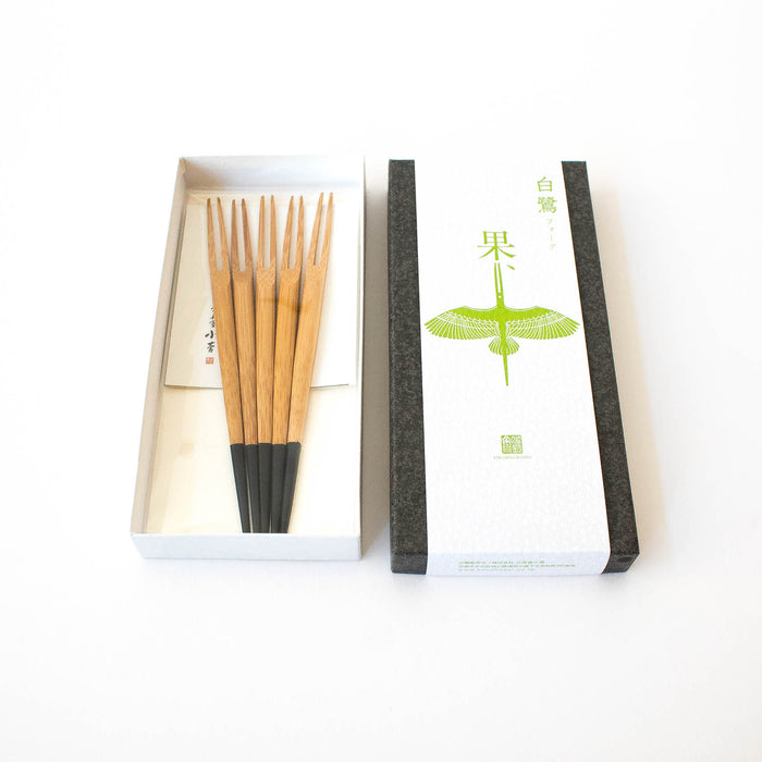 Kyoto Bamboo Tori Dessert Fork (Set of 5)
