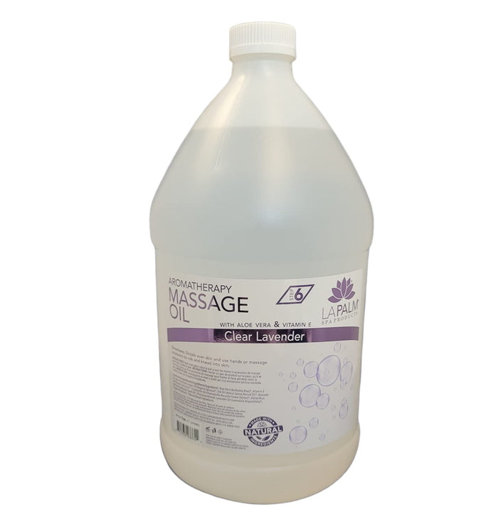 Lapalm Spa Products Aromatherapy Massage Oil Clear Lavender  - 1 Gallon
