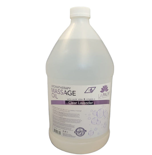 Lapalm Spa Products Aromatherapy Massage Oil Clear Lavender  - 1 Gallon