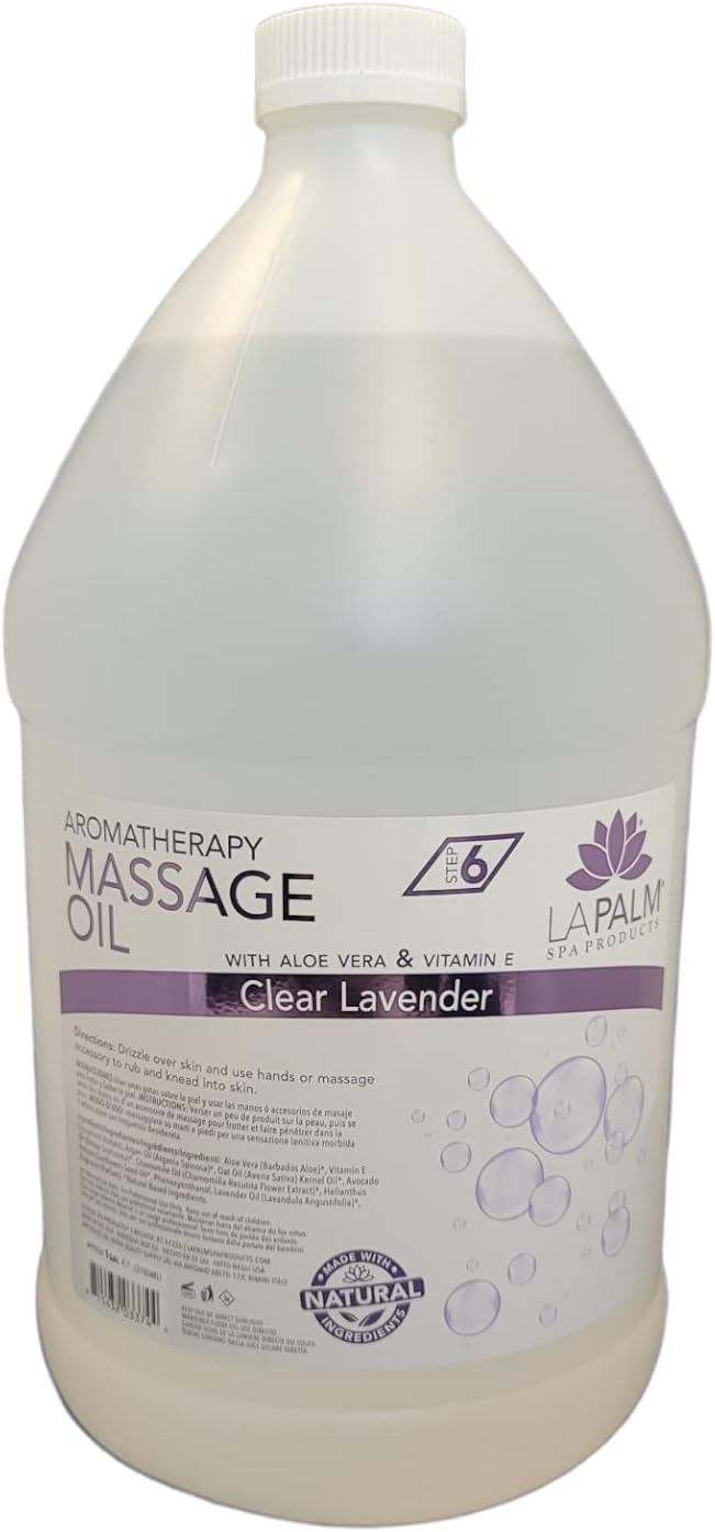 Lapalm Spa Products Aromatherapy Massage Oil Clear Lavender  - 1 Gallon