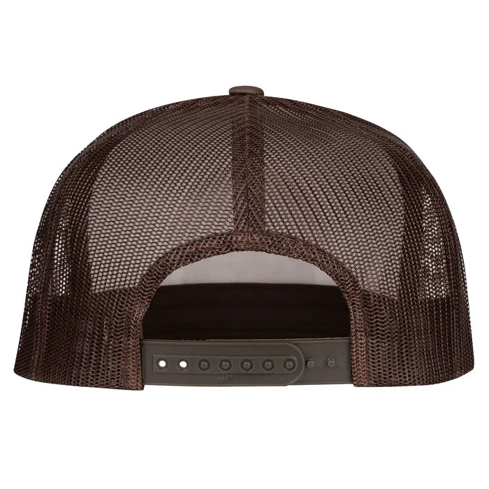 Lazy J Ranch White & Brown Rusty Arrowhead Classic Five Panel Trucker Hat