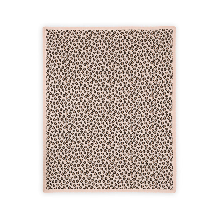 Leopard Animal - Organic Cotton Jacquard Knit Baby Blanket