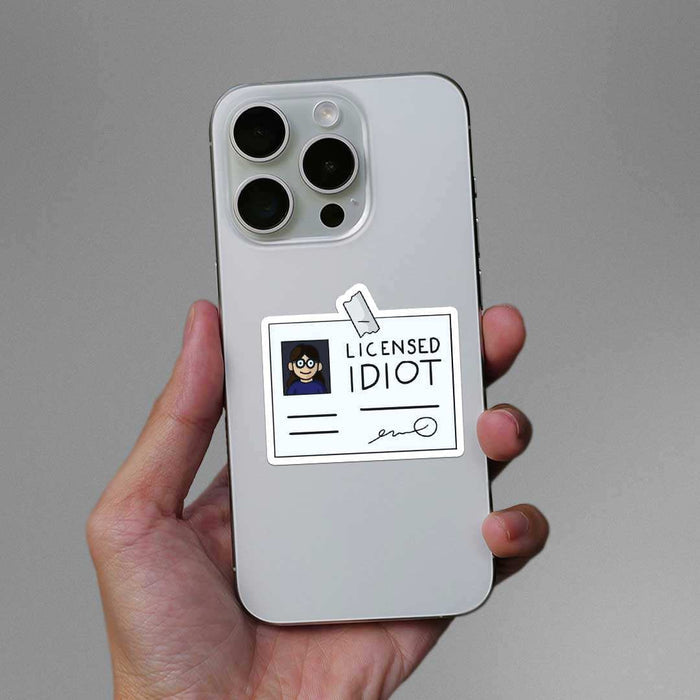 Licensed Idiot Sticker - Stickers | STICK IT UP