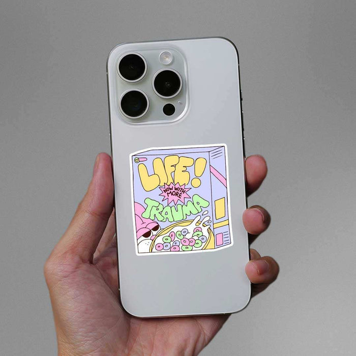 Life Now With More Trauma Sticker - Stickers | STICK IT UP