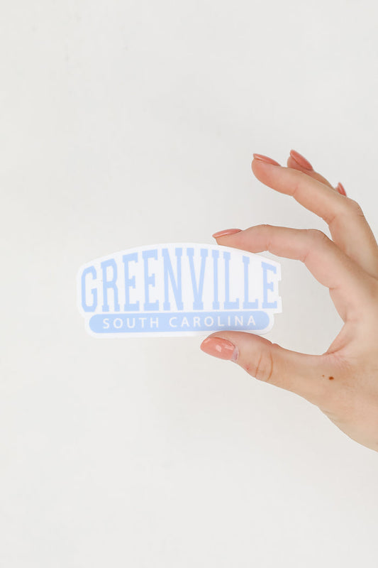 Light Blue Greenville South Carolina Sticker