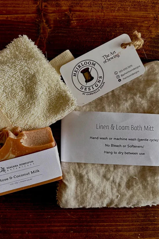 Linen & Loam Bath Mitts
