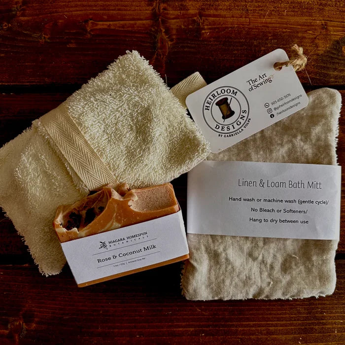 Linen & Loam Bath Mitts