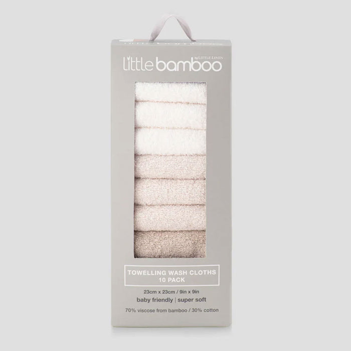 Little Bamboo Towelling Washer - Iced Coffee