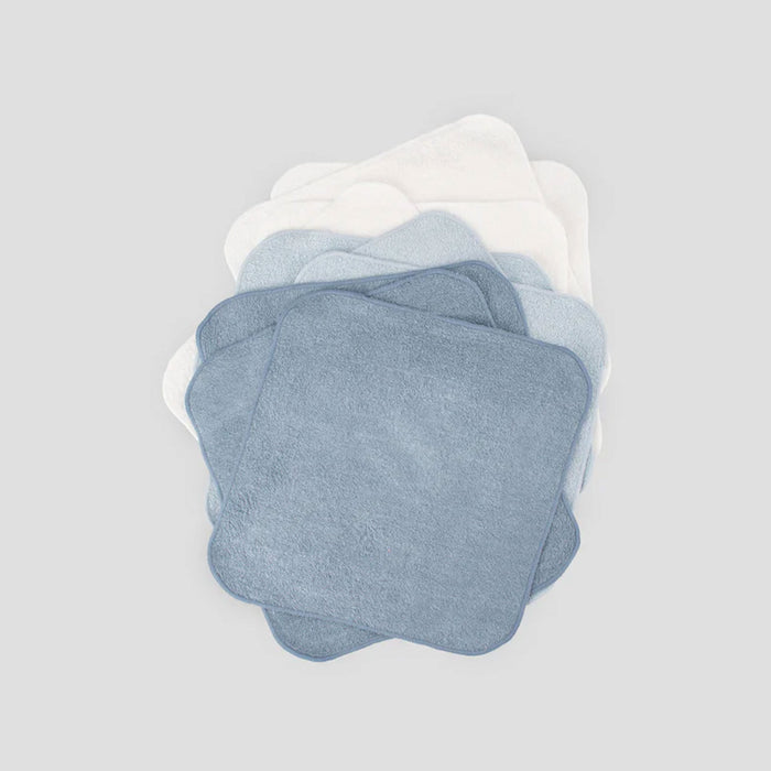 Little Bamboo Towelling Washer - Retro Blue