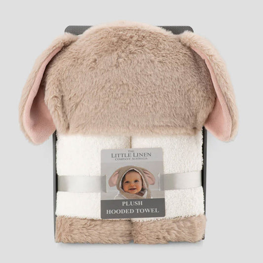 Little Linen Baby Plush Hooded Towel - Harvest Bunny