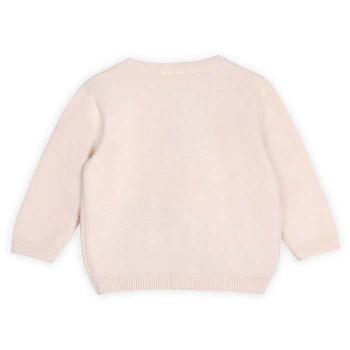 Little & Loved Dino Applique Baby Cardigan (Organic Cotton) Back
