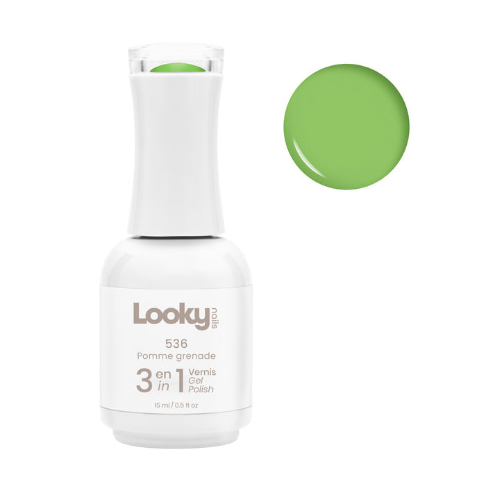 Looky Vernis Gel 3 en 1 #536 Pomme Grenade (Collection Limonade)