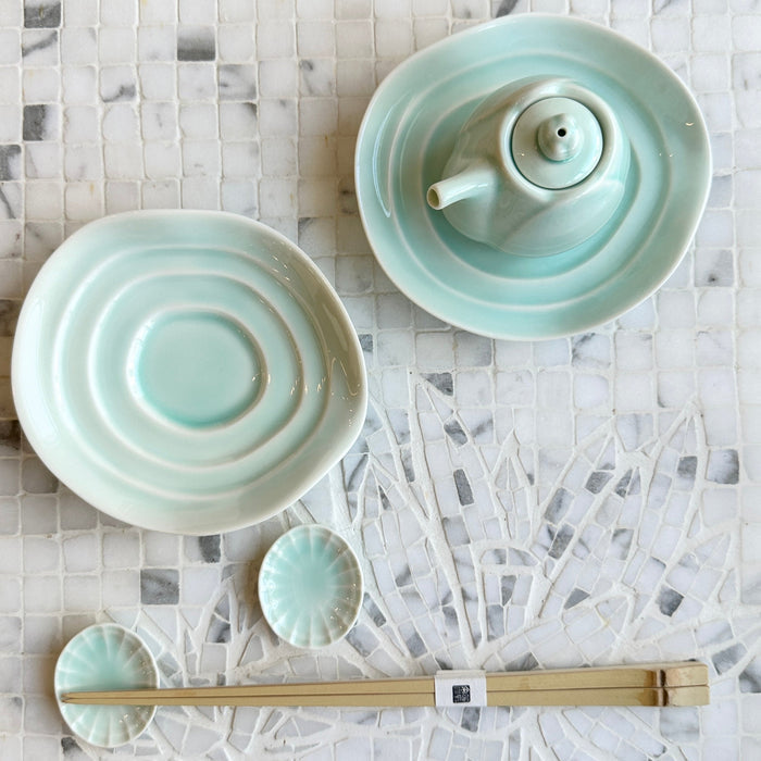 Lotus Bluegreen Soy Sauce Saucer