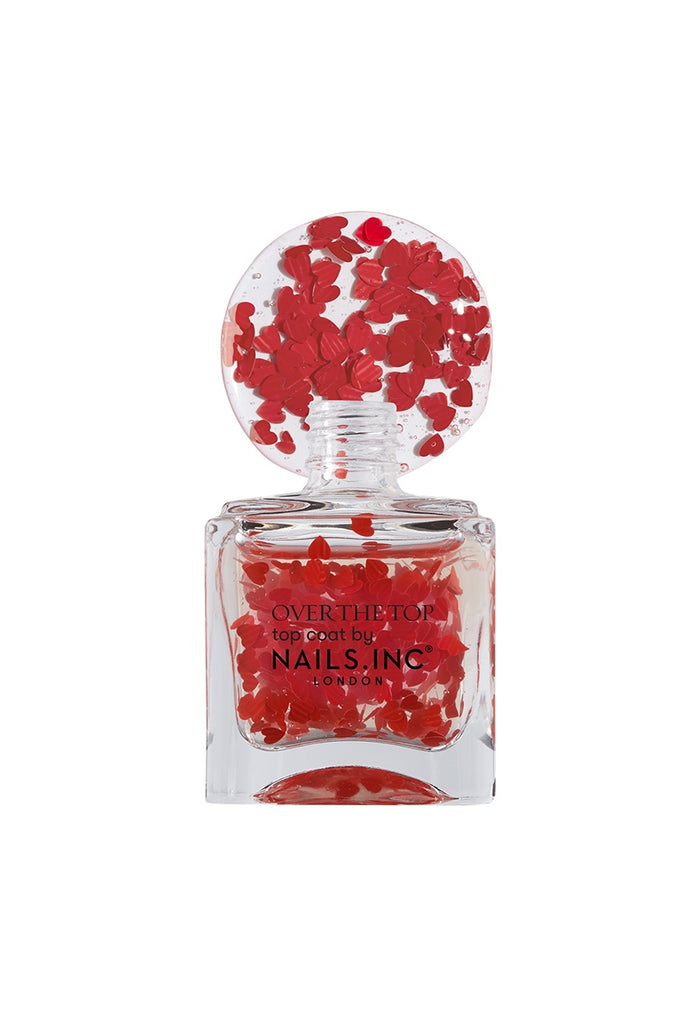 Loving In London Heart Confetti Topper Nail Polish
