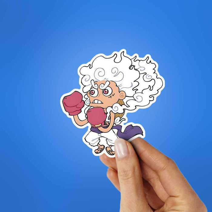 Luffy Gear 5 Boxing Sticker - Stickers | STICK IT UP