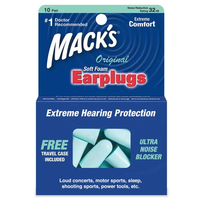10 Pair Mack's Original Ear Plugs