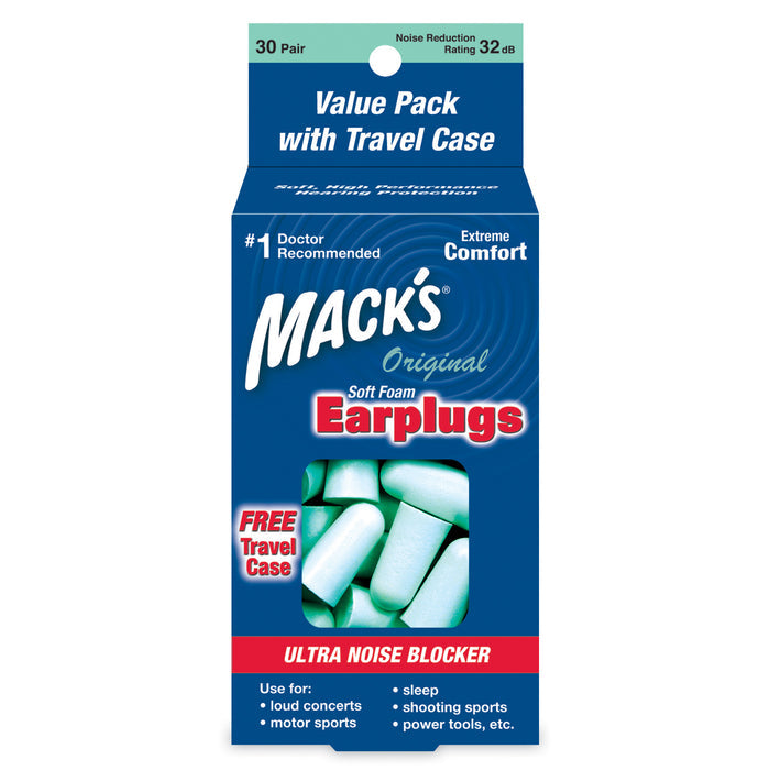 Macks Original Soft Foam Earplugs | NRR 29