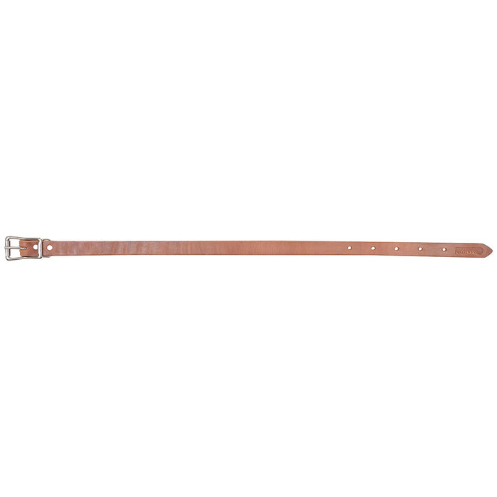 Tan harness leather breast collar tug to attach side of breast collar.