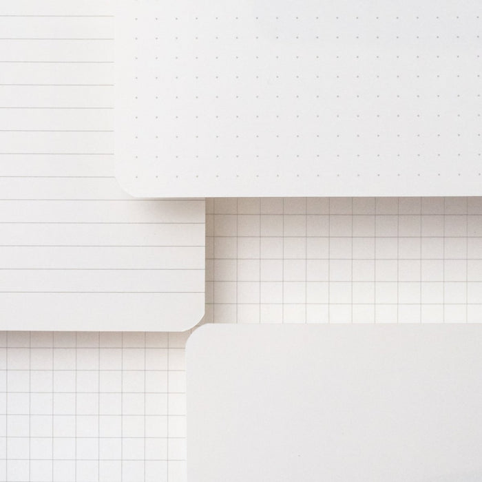 Blackwing Slate notebooks paper types: dot-grid, ruled, graph, blank