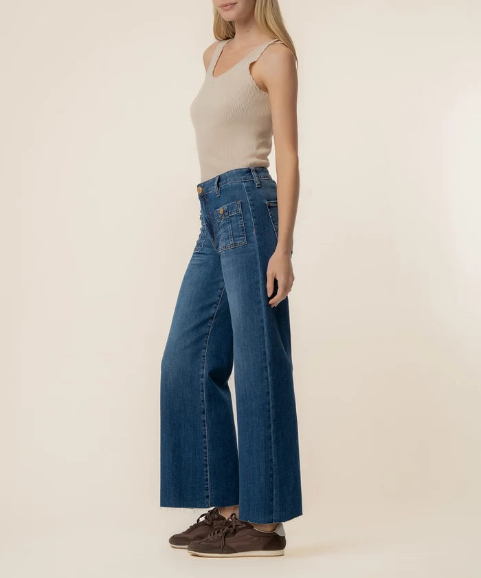 Meg HR Wide Leg Raw Hem