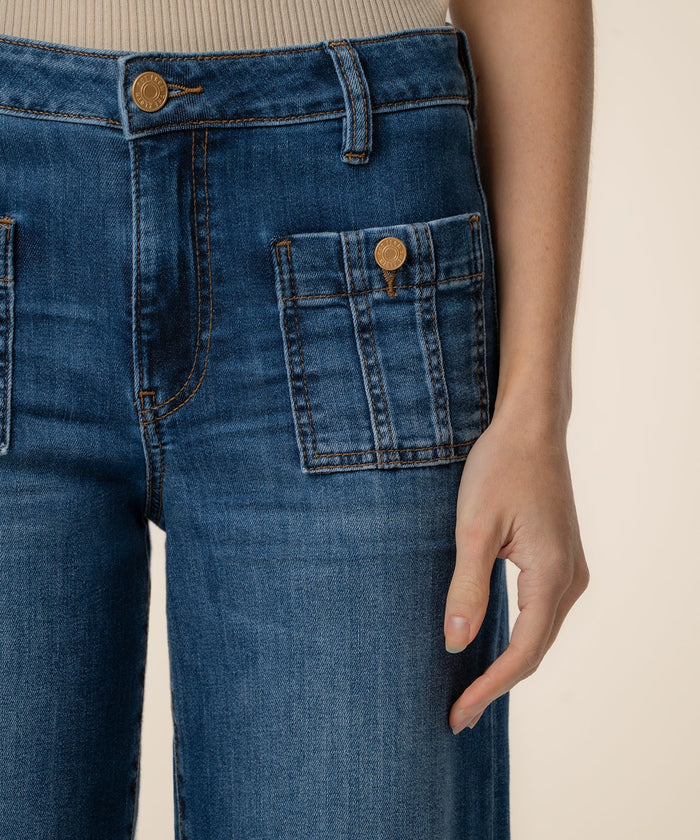 Meg HR Wide Leg Raw Hem
