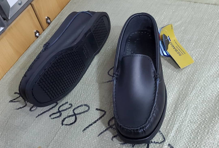 Men's Black Leather Loafer Shoes – Sebago