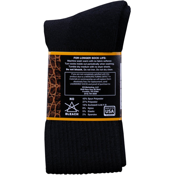 Men's Dan Post Black Over the Calf Boot Socks 2 Pair Pack Each