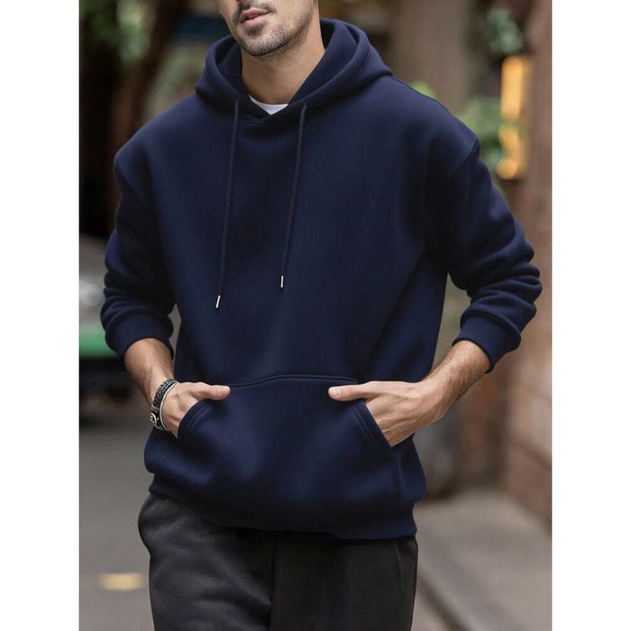 Men's Drop Shoulder Hoodie - Oversized Streetwear Style