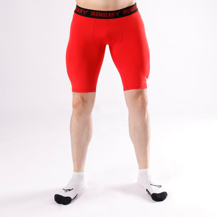 Men's Long Compression Shorts - IRONGEAR Fitness