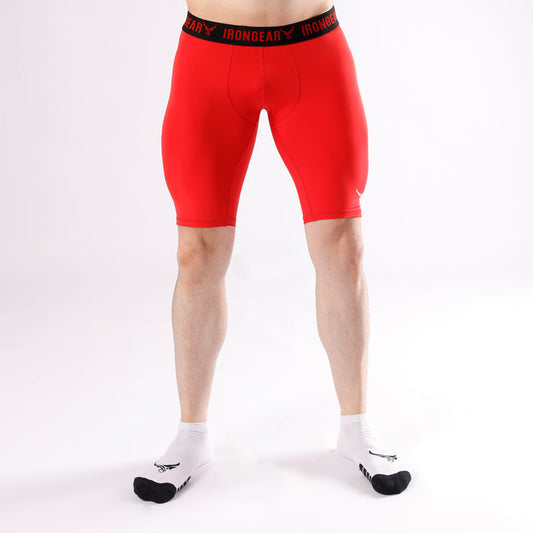 Men's Long Compression Shorts - IRONGEAR Fitness