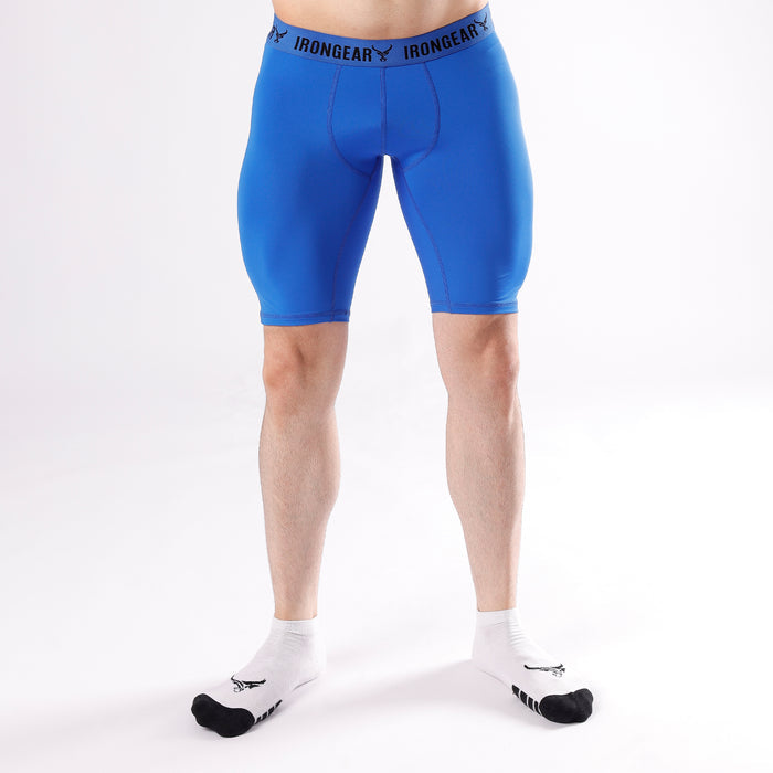 Men's Long Compression Shorts - IRONGEAR Fitness
