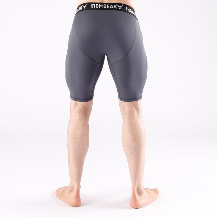 Men's Long Compression Shorts - IRONGEAR Fitness