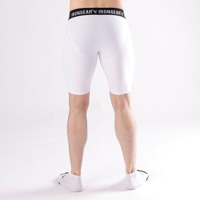Men's Long Compression Shorts - IRONGEAR Fitness
