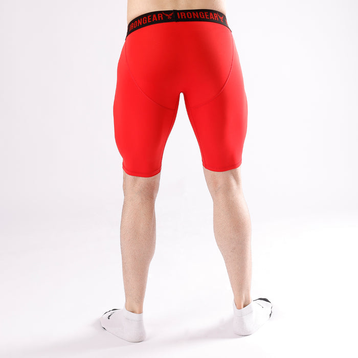 Men's Long Compression Shorts - IRONGEAR Fitness
