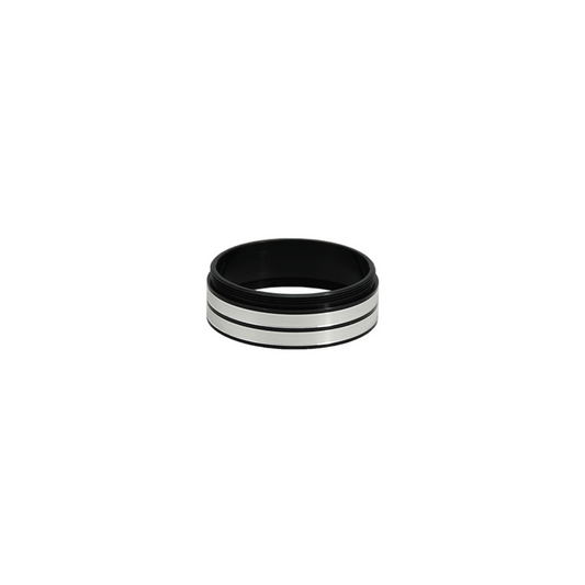 Metal Ring Light Adapter for Bausch & Lomb Microscopes, M38x0.75mm (No Cover Glass), SKU SZ04064911, three quarter front view
