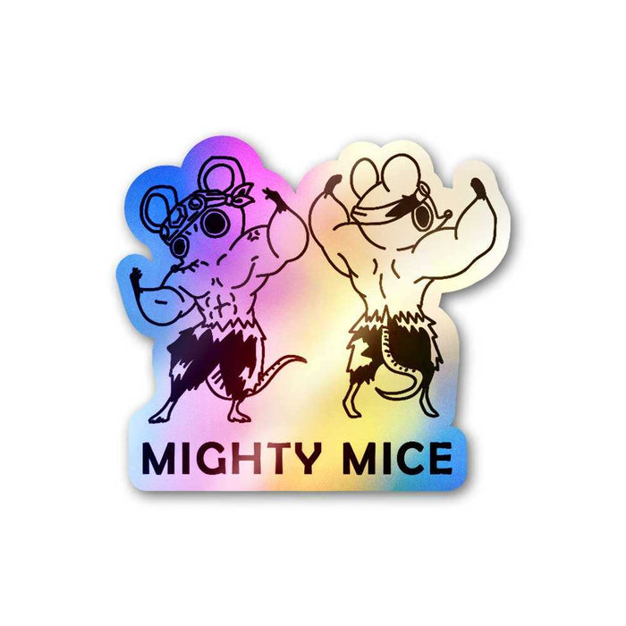 Mighty Mice Holographic Sticker - Holographic stickers | STICK IT UP