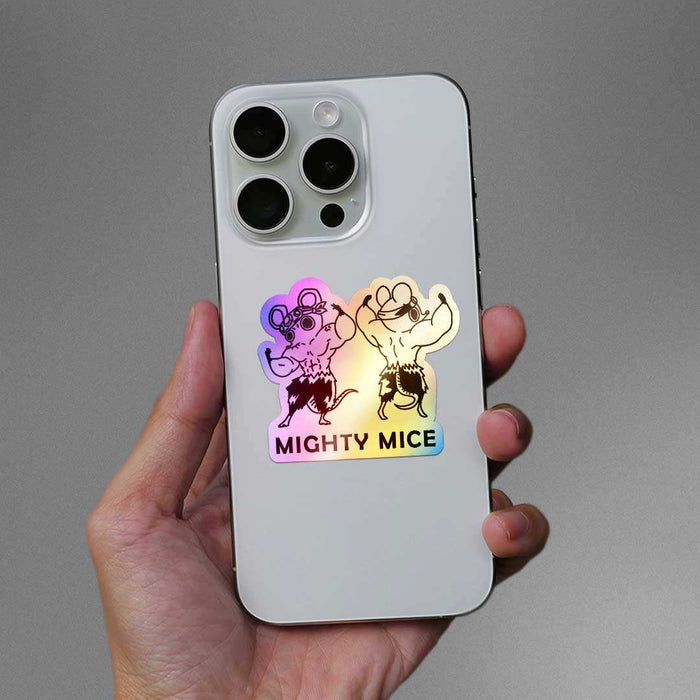 Mighty Mice Holographic Sticker - Holographic stickers | STICK IT UP