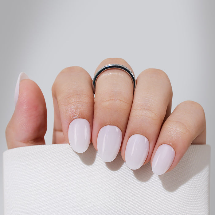 Milky White | Short Oval | EASY PRESS™