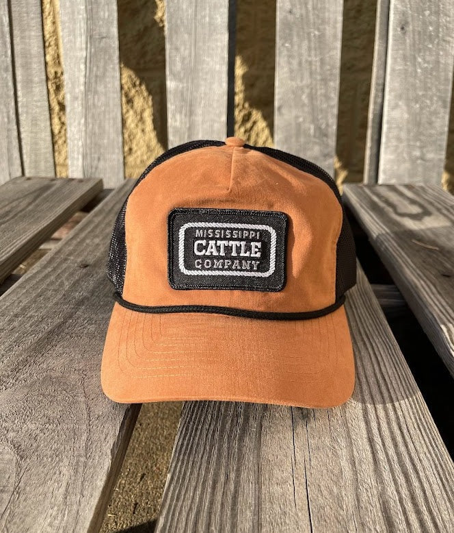 Mississippi Cattle Company "License Plate #1" Patch Richardson 939 Snap Back Cap Toast/Black Clearance