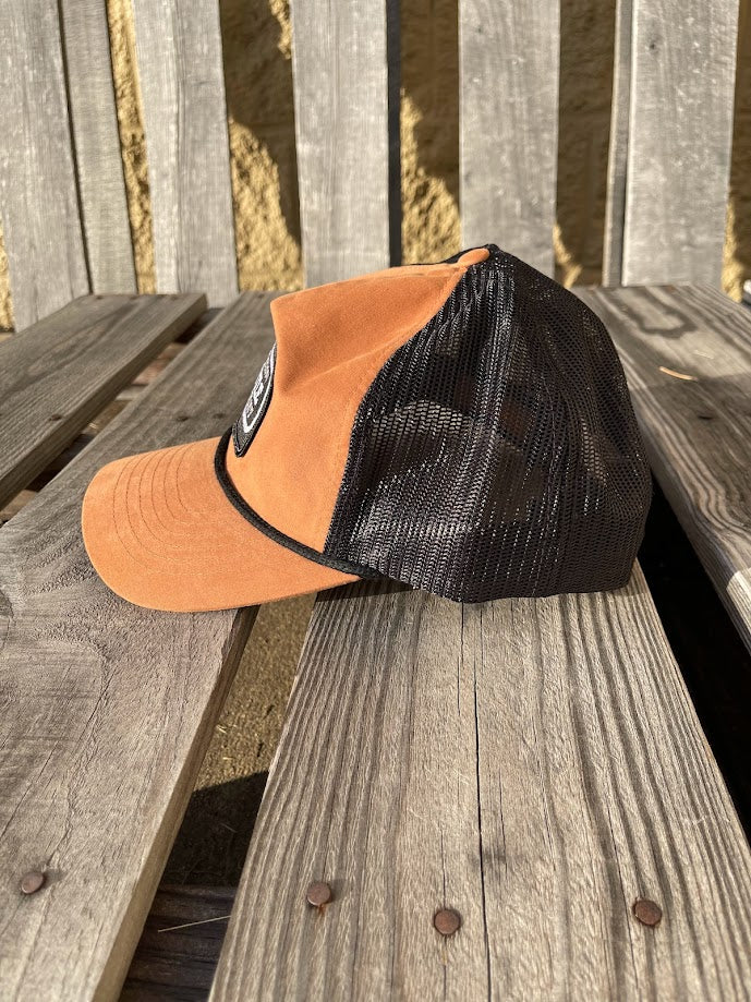 Mississippi Cattle Company "License Plate #1" Patch Richardson 939 Snap Back Cap Toast/Black Clearance