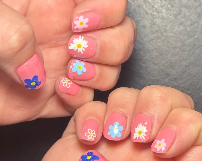 Mixed Daisies Nail Art Decals