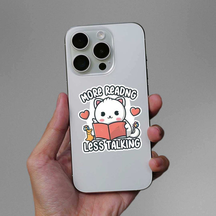 More Reading Less Talking Sticker - Stickers | STICK IT UP
