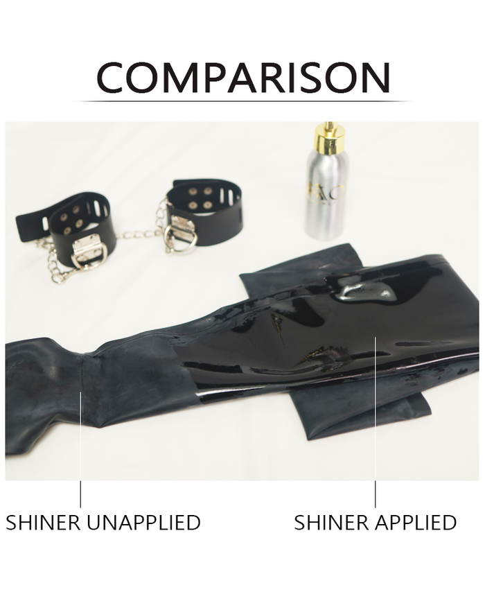 Shiny latex NEOGAN NC10 corset with built-in steel supporters, designed for a sleek, form-fitting look.