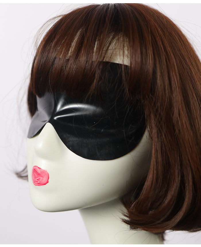 InTheMask NEOGAN NEB10 latex blinder in black, featuring a flexible 0.4mm latex material for secure eye protection.
