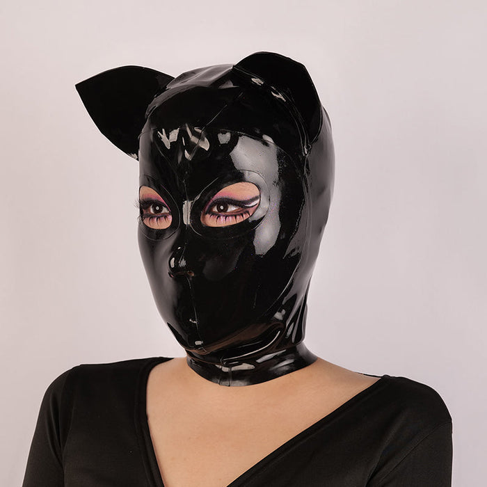Inthemask by Moli's NEOGAN NH20 latex hood with playful cat ears, 0.4mm Malaysian original rubber material.