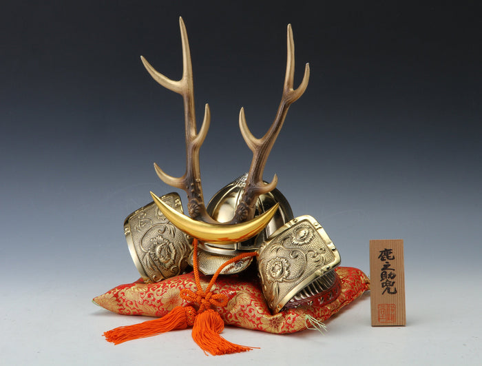 Nice Vintage Japanese Samurai Helmet -Yamanaka Shikanosuke Kabuto- Tsushima