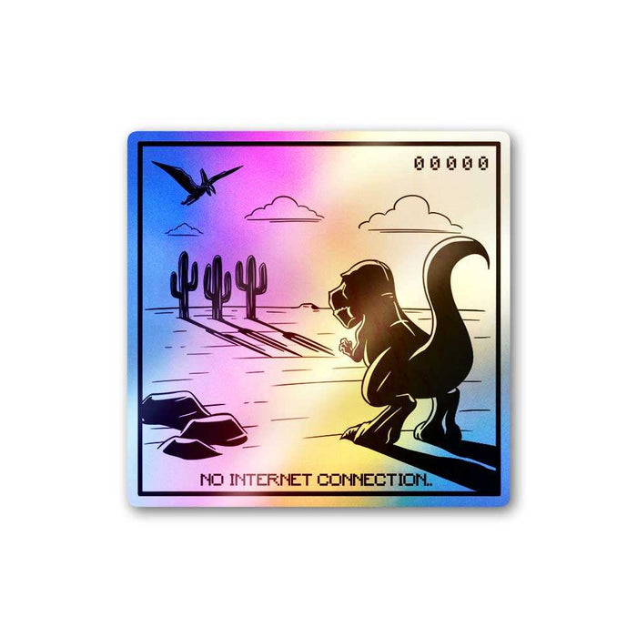 No Internet Connection Holographic Sticker - Holographic stickers | STICK IT UP