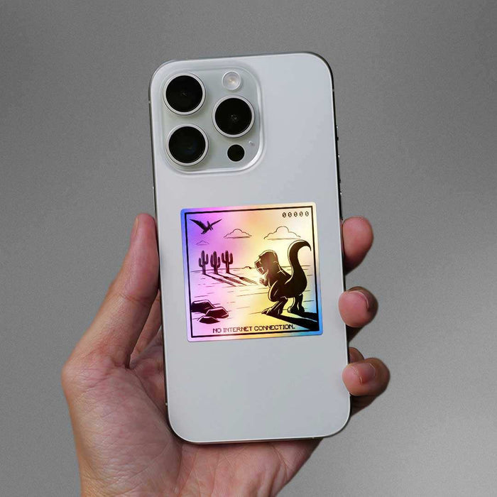 No Internet Connection Holographic Sticker - Holographic stickers | STICK IT UP